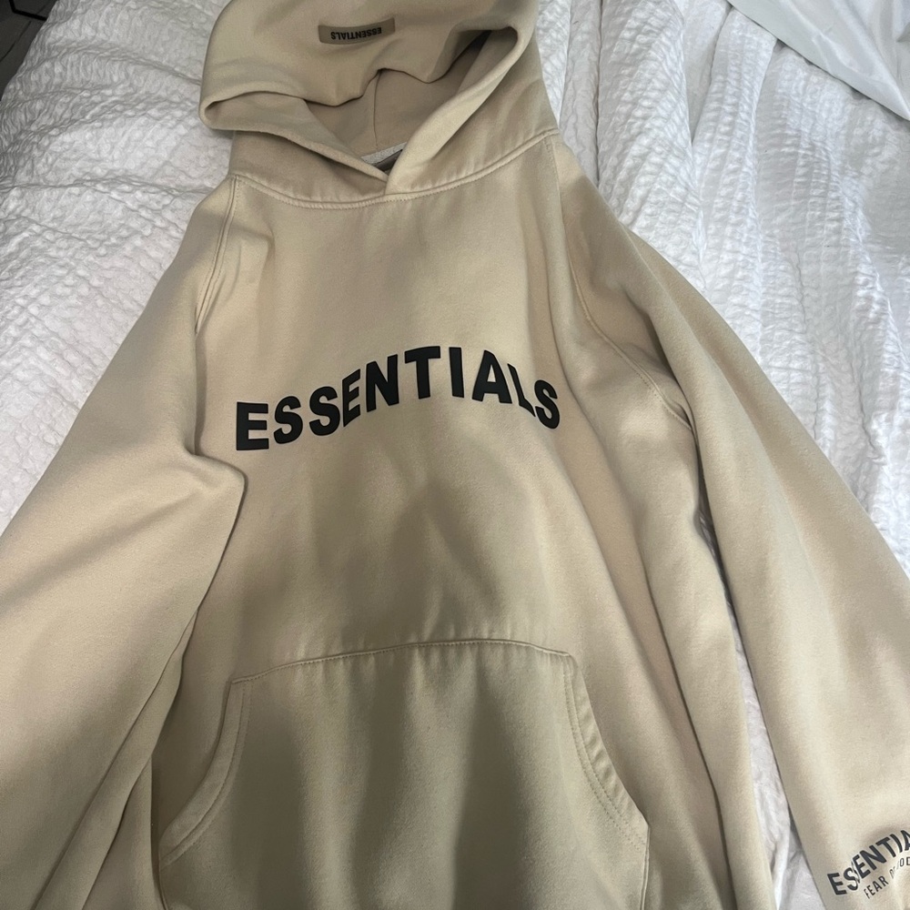Essentials Cream Sweatshirt Minimalist Pullover